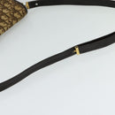Christian Dior Trotter Canvas Shoulder Bag Brown Gold Auth 126151-7