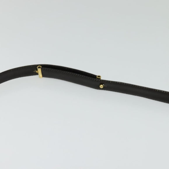 Christian Dior Trotter Canvas Shoulder Bag Brown Gold Auth 126151