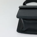 Burberrys Shoulder Bag Leather Navy Gold Auth 126153-9