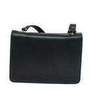 Burberrys Shoulder Bag Leather Navy Gold Auth 126153-2