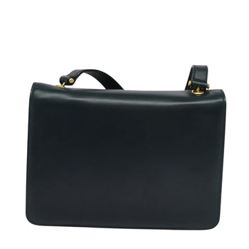 Burberrys Shoulder Bag Leather Navy Gold Auth 126153 - 0