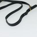 Burberrys Shoulder Bag Leather Navy Gold Auth 126153-7