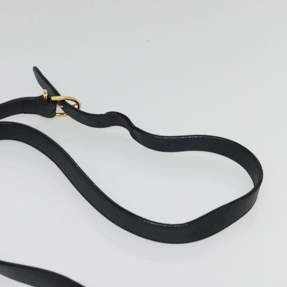 Burberrys Shoulder Bag Leather Navy Gold Auth 126153