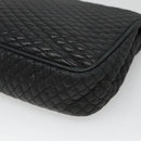 BALLY Shoulder Bag Leather Black Gold Auth 126155-12