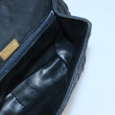 BALLY Shoulder Bag Leather Black Gold Auth 126155-17