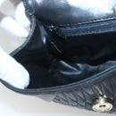 BALLY Shoulder Bag Leather Black Gold Auth 126155-17