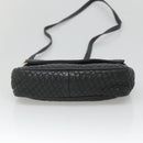 BALLY Shoulder Bag Leather Black Gold Auth 126155-9