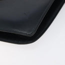 CELINE Shoulder Bag Leather Navy Gold Auth 126159-8