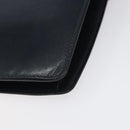 CELINE Shoulder Bag Leather Navy Gold Auth 126159-16