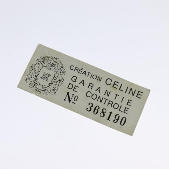 CELINE Shoulder Bag Leather Navy Gold Auth 126159