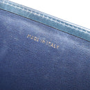 CELINE Shoulder Bag Leather Navy Gold Auth 126159-22