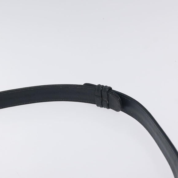 CELINE Shoulder Bag Leather Navy Gold Auth 126159