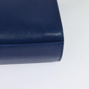 CELINE Shoulder Bag Leather Blue Gold Auth 126160-16