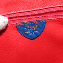 CELINE Shoulder Bag Leather Blue Gold Auth 126160-12