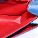 CELINE Shoulder Bag Leather Blue Gold Auth 126160-18