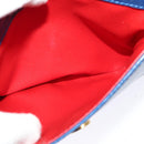 CELINE Shoulder Bag Leather Blue Gold Auth 126160-20