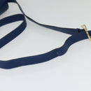 CELINE Shoulder Bag Leather Blue Gold Auth 126160-7
