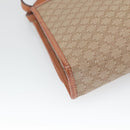 CELINE Macadam Canvas Shoulder Bag Beige Gold Auth 126162-16