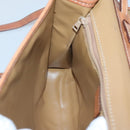 CELINE Macadam Canvas Shoulder Bag Beige Gold Auth 126162-19