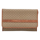 CELINE Macadam Canvas Shoulder Bag Beige Gold Auth 126162-13