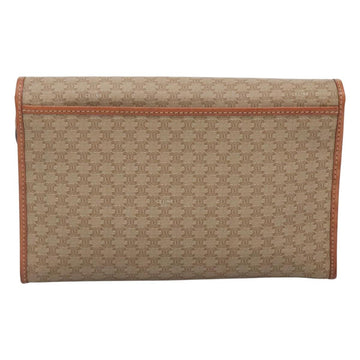 CELINE Macadam Canvas Shoulder Bag Beige Gold Auth 126162 - 0