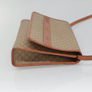 CELINE Macadam Canvas Shoulder Bag Beige Gold Auth 126162-3