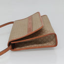 CELINE Macadam Canvas Shoulder Bag Beige Gold Auth 126162-4