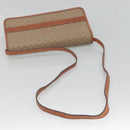 CELINE Macadam Canvas Shoulder Bag Beige Gold Auth 126162-7