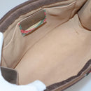 GUCCI GG Supreme Web Sherry Line Clutch Bag PVC Beige 89 01 033 Auth 126164-9