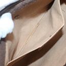 GUCCI GG Supreme Web Sherry Line Clutch Bag PVC Beige 89 01 033 Auth 126164-11