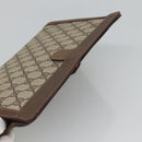 GUCCI GG Supreme Web Sherry Line Clutch Bag PVC Beige 89 01 033 Auth 126164-5