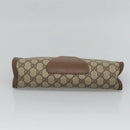GUCCI GG Supreme Web Sherry Line Clutch Bag PVC Beige 89 01 033 Auth 126164-6