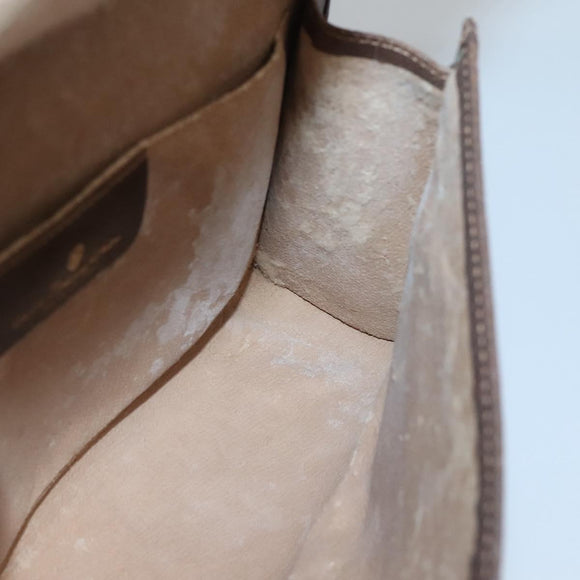 GUCCI GG Supreme Web Sherry Line Clutch Bag PVC Beige Gold 89 01 030 Auth 126165