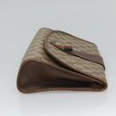 GUCCI GG Supreme Web Sherry Line Clutch Bag PVC Beige Gold 89 01 030 Auth 126165-4