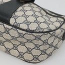 GUCCI GG Supreme Sherry Line Shoulder Bag PVC Navy Gold 89 02 032 Auth 126166-10