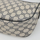 GUCCI GG Supreme Sherry Line Shoulder Bag PVC Navy Gold 89 02 032 Auth 126166-12