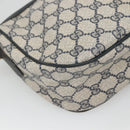 GUCCI GG Supreme Sherry Line Shoulder Bag PVC Navy Gold 89 02 032 Auth 126166-13