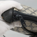 GUCCI GG Supreme Sherry Line Shoulder Bag PVC Navy Gold 89 02 032 Auth 126166-14