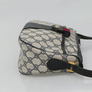 GUCCI GG Supreme Sherry Line Shoulder Bag PVC Navy Gold 89 02 032 Auth 126166-4