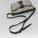 GUCCI GG Supreme Sherry Line Shoulder Bag PVC Navy Gold 89 02 032 Auth 126166-7