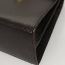 Salvatore Ferragamo Gancini Hand Bag Leather 2way Black Gold Auth 126173-15