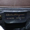 Salvatore Ferragamo Gancini Hand Bag Leather 2way Black Gold Auth 126173-12