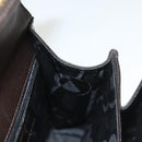 Salvatore Ferragamo Gancini Hand Bag Leather 2way Black Gold Auth 126173-19