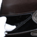 Salvatore Ferragamo Gancini Hand Bag Leather 2way Black Gold Auth 126173-23