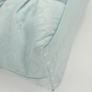 Salvatore Ferragamo Gancini Accessory Pouch Nylon Blue Silver Auth 126174-10