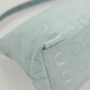 Salvatore Ferragamo Gancini Accessory Pouch Nylon Blue Silver Auth 126174-12