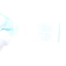 Salvatore Ferragamo Gancini Accessory Pouch Nylon Blue Silver Auth 126174-19