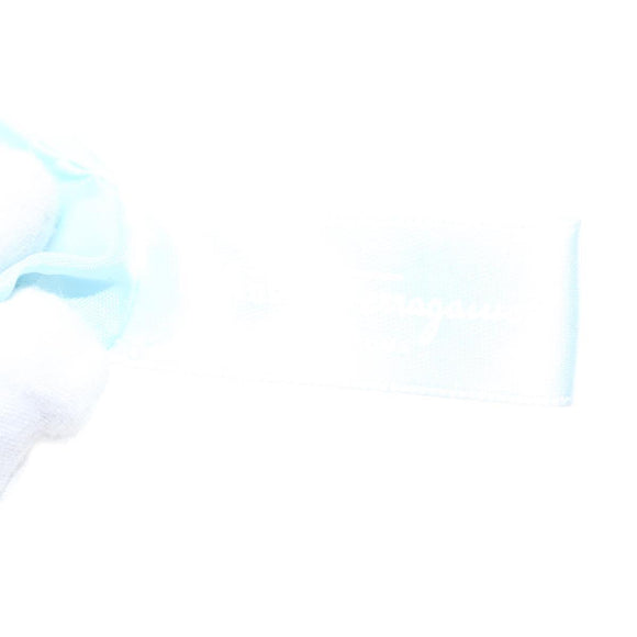 Salvatore Ferragamo Gancini Accessory Pouch Nylon Blue Silver Auth 126174