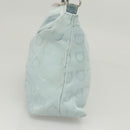 Salvatore Ferragamo Gancini Accessory Pouch Nylon Blue Silver Auth 126174-4