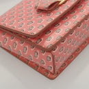 Salvatore Ferragamo Shoulder Bag Patent Leather Pink Gold Auth 126176-9